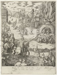 Shadrach, Meshach e Abednego nella fornace ardente da Abraham van den Hecken