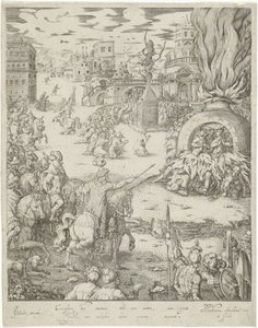 Shadrach, Meshach e Abednego nella fornace ardente da Abraham van den Hecken