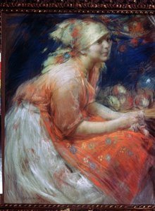 Una ragazza contadina da Abram Efimovich Arkhipov