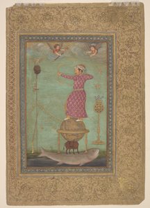 Jahangir che spara alla testa di Malik Ambar, inizio XVII secolo da Abu