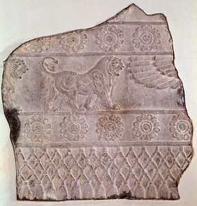 Frammento di bassorilievo che rappresenta un leone in cammino. Da Persepoli (Iran) Epoca Achemenide, 460 a.C. Seattle, Art Museum da Achaemenid