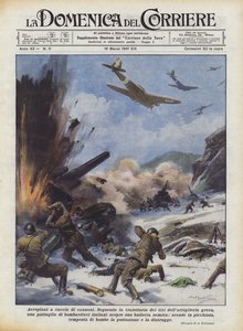Aeroplani a caccia di cannoni da Achille Beltrame