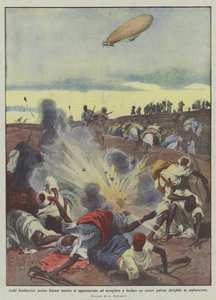 Arabi bombardati presso Zanzur mentre si apprestavano ad accogliere a fucilate un nostro pallone da Achille Beltrame