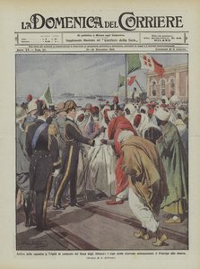 Arrivo della squadra a Tripoli al comando del Duca degli Abruzzi da Achille Beltrame