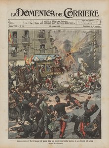 Attentato contro il Re di Spagna nel giorno delle nozze, una bomba lanciata sul corteo da Achille Beltrame