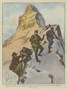 Audace prova di energia umana, alpinista conquista la vetta del Cervino in inverno da Achille Beltrame