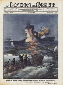 Audacia di marinai italiani da Achille Beltrame