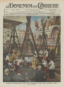 Benedizione delle campane regalate dal Papa per il nuovo campanile di San Marco, ancora in costruzione, a Venezia