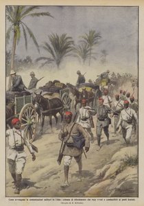 Comunicazioni militari in Libia, colonna di rifornimento reca viveri da Achille Beltrame