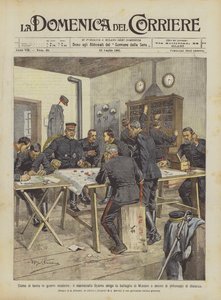 Come si fanno le guerre moderne, il maresciallo Oyama dirige la battaglia di Mukden da Achille Beltrame