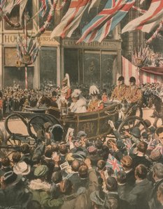 Illustrazione di copertina del giubileo di Re Giorgio V; Londra, Inghilterra da Achille Beltrame