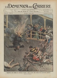 Drammatica corsa ciclistica nel velodromo di Berlino, signore bruciate dalla benzina da Achille Beltrame