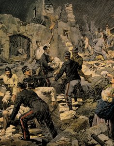 Terremoto in Calabria, di Achille Beltrame, da La Domenica del Corriere da Achille Beltrame