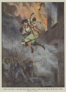 Eroismo di una madre da Achille Beltrame