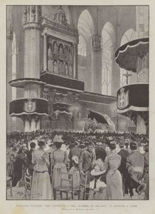 Esequie funebri per Umberto I nel Duomo di Milano, il giorno 4 corrente