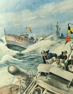 Motoscafi della marina italiana pattugliano l