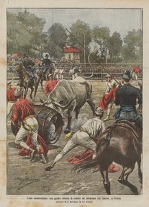 Feste caratteristiche, una giostra romana di vaccine nel velodromo alle Cascine, a Firenze
