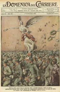 Prima Guerra Mondiale 1918 - Italia in guerra. Giorno della Vittoria. Nell