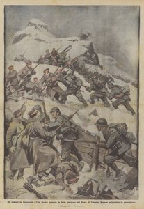 Gli italiani in Macedonia, Iala destra espugna la forte posizione del Dente di Velusina da Achille Beltrame