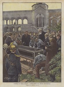 I funerali di Verdi a Milano, il seppellimento nel cimitero monumentale