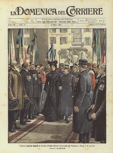 I Sovrani passano davanti ai veterani d