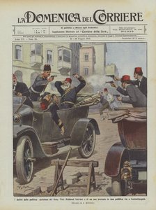 I delitti della politica, uccisione del Gran Visir Mahmud Scevket e di un suo aiutante da Achille Beltrame