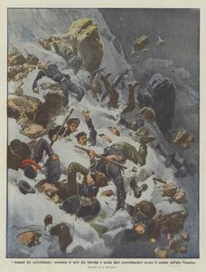 Drammi del contrabbando, tormenta di neve uccide dieci contrabbandieri da Achille Beltrame