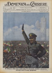 Il Duce che ha salvato il mondo dalla guerra torna tra il suo popolo da Achille Beltrame