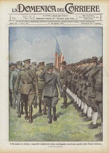 Il Re passa in rivista i magnifici soldati del primo contingente americano giunto sulla fronte italiana