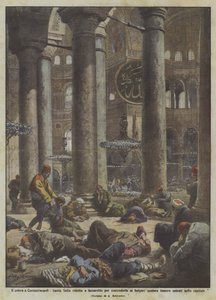 Il colera a Costantinopoli, Santa Sofia ridotta a lazzaretto da Achille Beltrame