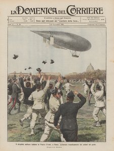Il dirigibile militare italiano in Piazza d