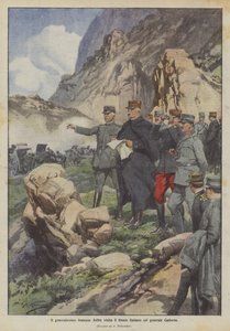 Il generalissimo francese Joffre visita il fronte italiano col generale Cadorna