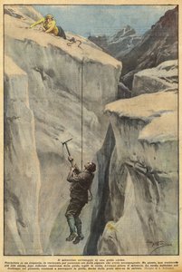 Il miracoloso salvataggio di una guida alpina da Achille Beltrame