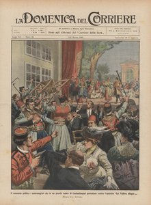 Il momento politico, montenegrini che in un piccolo teatro di Costantinopoli protestano contro