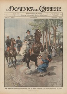 Il re Alfonso XIII salva a Ceuta, con una rapida mossa, una bambina caduta sotto il suo cavallo