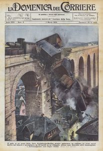 Il salto di un treno da Achille Beltrame