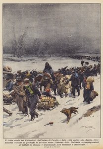 Il triste esodo dei Finlandesi da Achille Beltrame