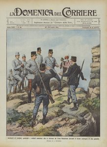 Incidenti di confine, generale e soldati austriaci che si ritirano da Cima Mandriolo