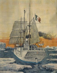 Viaggio al Polo Nord: Nave Stella Polare che trasportava il Principe Luigi Amedeo di Savoia-Aosta, Duca degli Abruzzi, alla Baia di Teplitz sull