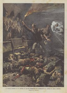 La casuale scoperta di un cimitero di cadaveri mummificati nei sotterranei del castello di Aquila (Abruzzo) da Achille Beltrame