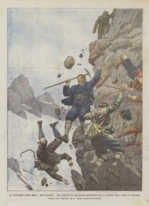 La catastrofe alpina della Dent Blanche, tre guide ed un viaggiatore precipitano per la rottura da Achille Beltrame