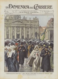 La chiusura delle feste per il giubileo papale, la Piazza San Pietro dopo la grande cerimonia da Achille Beltrame