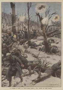 La battaglia di Verdun, un violento attacco tedesco a Vaux, infranto dal valore francese