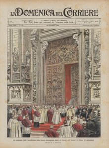 La cerimonia della benedizione della nuova meravigliosa porta di bronzo nel Duomo di Milano (8 settembre)