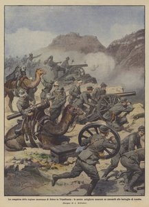 La conquista della regione montuosa di Jefren in Tripolitania da Achille Beltrame
