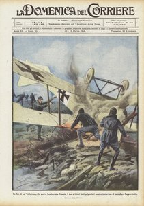 La fine di un Albatros che aveva bombardato Venezia da Achille Beltrame