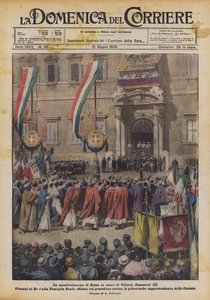 La manifestazione di Roma in onore di Vittorio Emanuele III