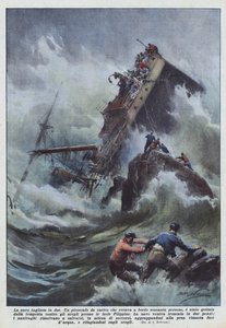 La nave tagliata in due da Achille Beltrame