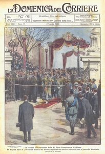 La solenne inaugurazione della Va Fiera Campionaria di Milano da Achille Beltrame