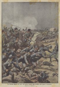 La vittoriosa offensiva dei russi, gli austriaci inseguiti dalla cavalleria nella regione di Czernowitz da Achille Beltrame
